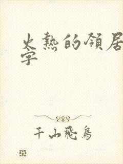 火热的领居中文字