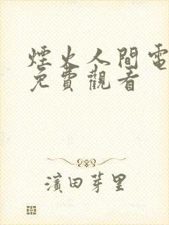 烟火人间电视剧免费观看