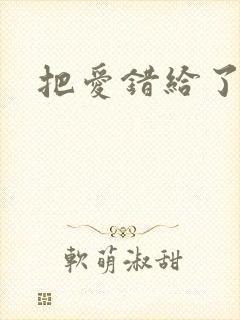把爱错给了你