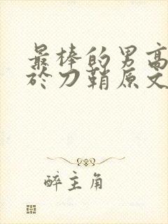 最棒的男高中生于刀鞘原文阅读