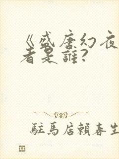 《盛唐幻夜》作者是谁?