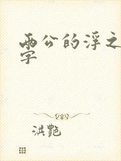 两公的浮之手中字封面