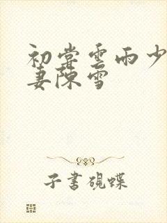 初尝云雨少妇人妻陈雪