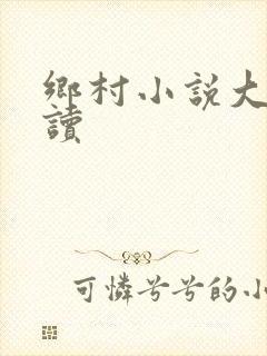 乡村小说大全阅读封面