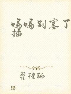 呜呜别塞了啊抽插封面