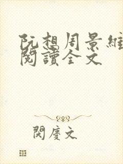 阮想周景维免费阅读全文