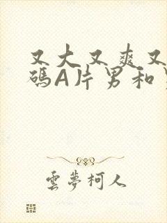 又大又爽又黄无码A片男和男