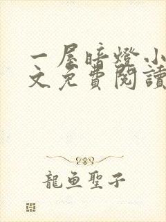 一屋暗灯小说全文免费阅读