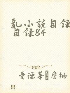 乱小说目录阅读目录84封面
