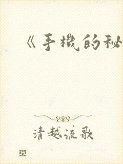 《手机的秘密》封面