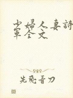 少妇人妻诗雨小军全文封面