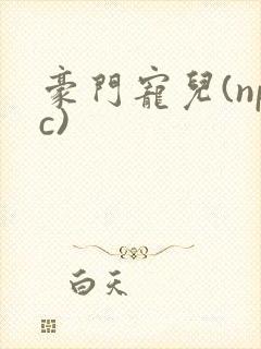 豪门宠儿(npc)封面