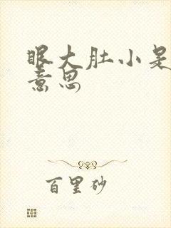 眼大肚小是什么意思