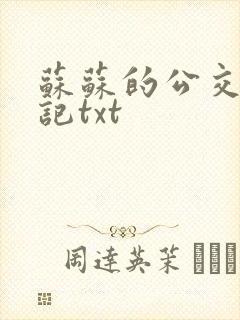 苏苏的公交车日记txt