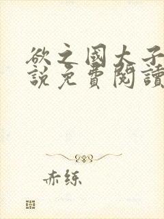 欲之国太子的小说免费阅读