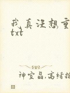 我真没想重生啊txt封面