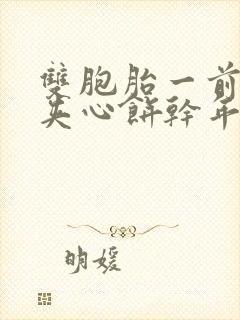 双胞胎一前一后夹心饼干年下