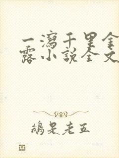 一泻千里金银花露小说全文免费阅读