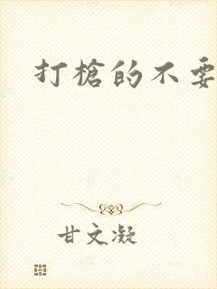 打枪的不要封面