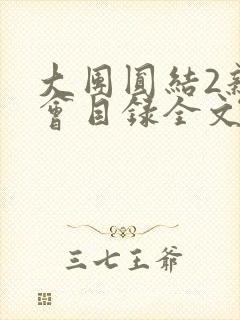 大团圆结2亲情会目录全文阅读视频