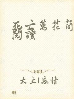 死亡万花简小说阅读封面