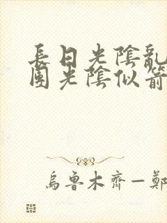 长日光阴乱作一团光阴似箭眇眇封面