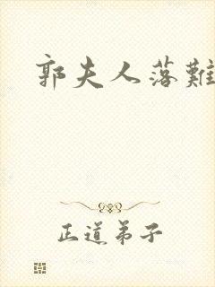 郭夫人落难记封面