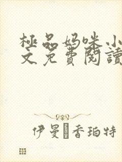 极品妈咪小说全文免费阅读