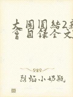 大团圆结2亲情会目录全文阅读视频