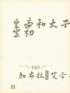 皇帝和太子妃h云初封面