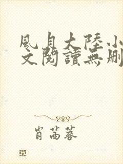 风月大陆小说全文阅读无删减