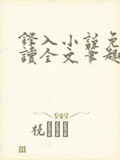 锋入小说免费阅读全文笔趣阁