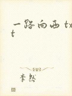 一路向西 txt