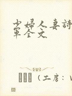 少妇人妻诗雨小军全文封面