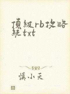 顶级rb攻略系统txt