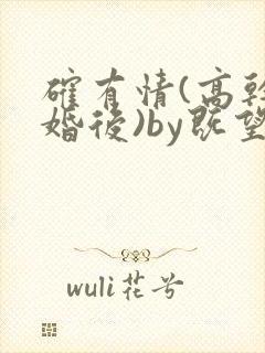 确有情(高干 婚后)by既望笔趣阁