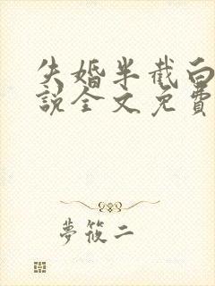 失婚半截白菜小说全文免费阅读