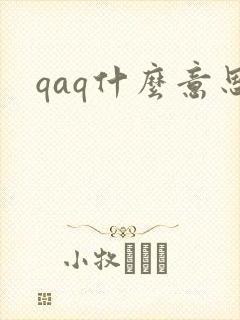qaq什么意思封面