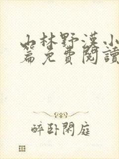 山林野汉小说全篇免费阅读