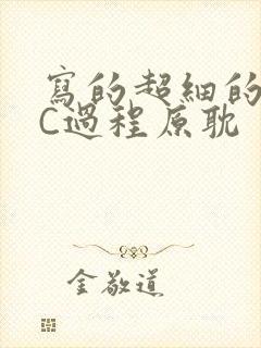 写的超细的多肉C过程原耽