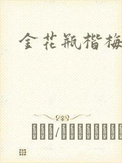 金花瓶楷梅花4封面
