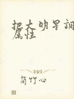 把大明星调成专属性