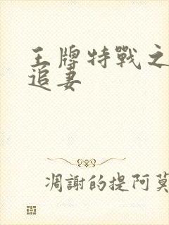 王牌特战之军少追妻封面