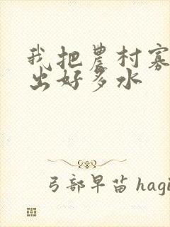 我把农村寡妇日出好多水