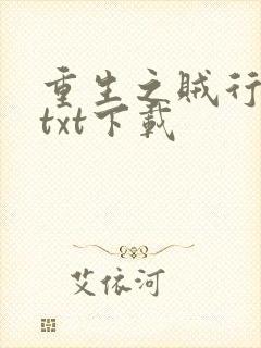 重生之贼行天下txt下载封面