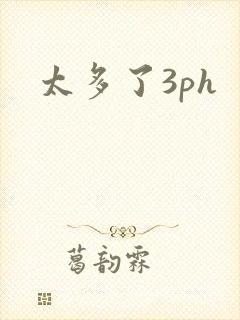 太多了3ph封面
