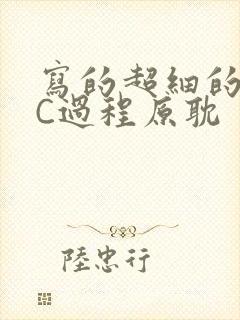 写的超细的多肉C过程原耽封面