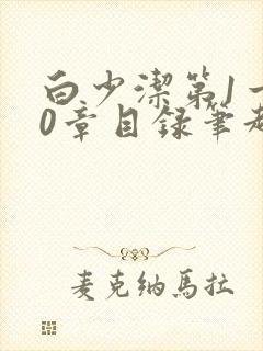 白少洁第1一40章目录笔趣阁