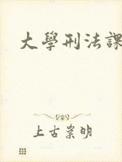 大学刑法课