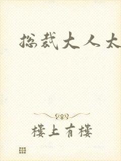 总裁大人太勇猛封面